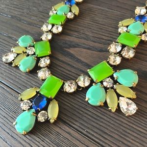 Blue & green Crystal Jcrew Necklace